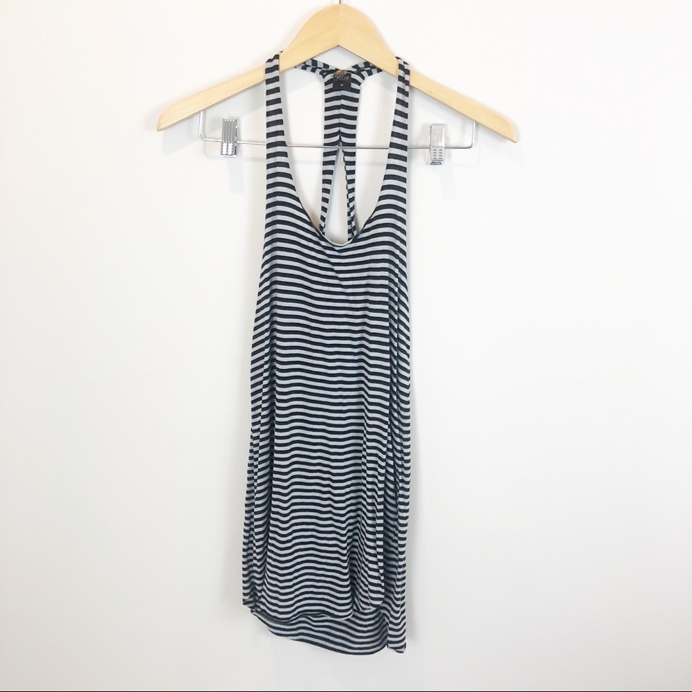 Poof Striped Racer Back Tank Top